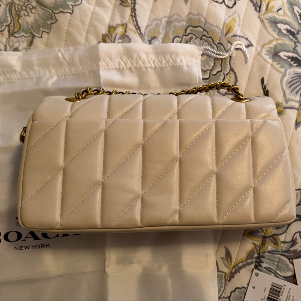 Coach Quilted Tabby 26 in Chalk with Brass hardware - Picture 11 of 14